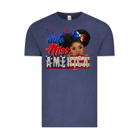 Vintage Denim little miss america black girl peekaboo Vintage Tee - CowGirlArtShop