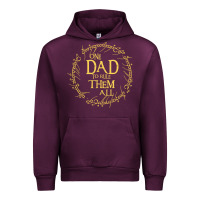 Mauve Wine Mens One Dad to rule them all  father's day gift Urban Hoodie - longCreatives
