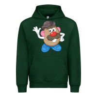Forest Green Womens Mr. Potato Head Simple Portrait Urban Hoodie - longCreatives
