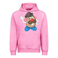 Fuchsia Pink Womens Mr. Potato Head Simple Portrait Urban Hoodie - longCreatives