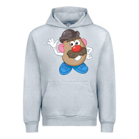 Heather Grey Womens Mr. Potato Head Simple Portrait Urban Hoodie - longCreatives