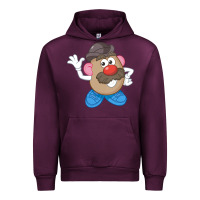Mauve Wine Womens Mr. Potato Head Simple Portrait Urban Hoodie - longCreatives