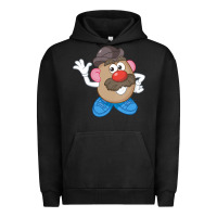 Pigment Black Womens Mr. Potato Head Simple Portrait Urban Hoodie - longCreatives
