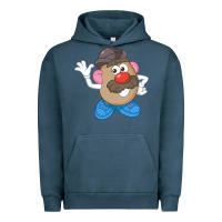 Pigment Midnight Navy Womens Mr. Potato Head Simple Portrait Urban Hoodie - longCreatives