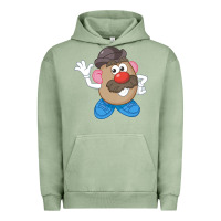 Pigment Oil Green Womens Mr. Potato Head Simple Portrait Urban Hoodie - longCreatives