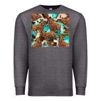 Charcoal Heather astec cowhide highlands cow Premium Sweatshirt - BarkalooDesign