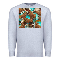 Heather Grey astec cowhide highlands cow Premium Sweatshirt - BarkalooDesign