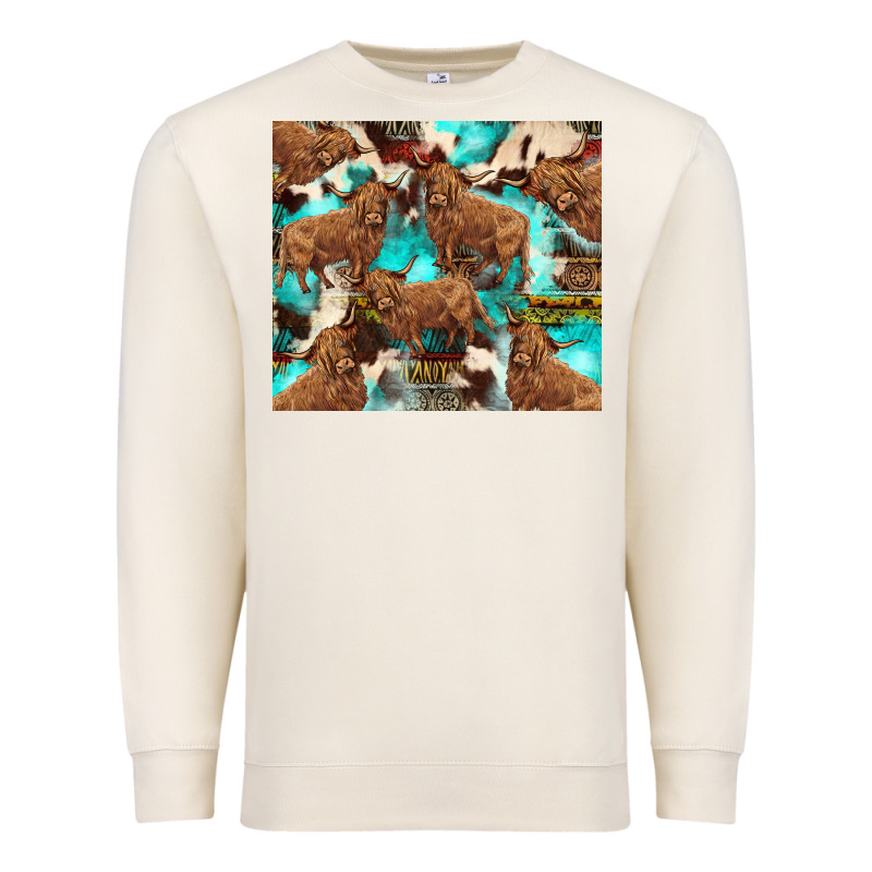 Astec Cowhide Highlands Cow Premium Sweatshirt by BarkalooDesign | Teevron