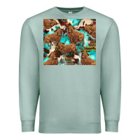Seafoam astec cowhide highlands cow Premium Sweatshirt - BarkalooDesign