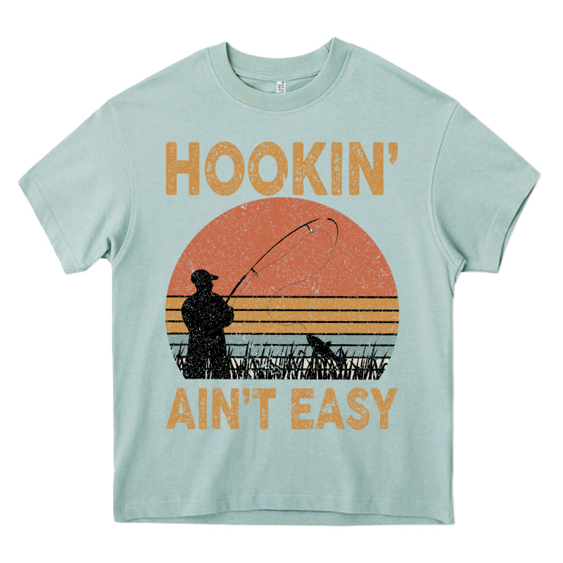 Hookin Ain T Easy Fishing Heavy Core Tee by Bettercallsaul | Teevron