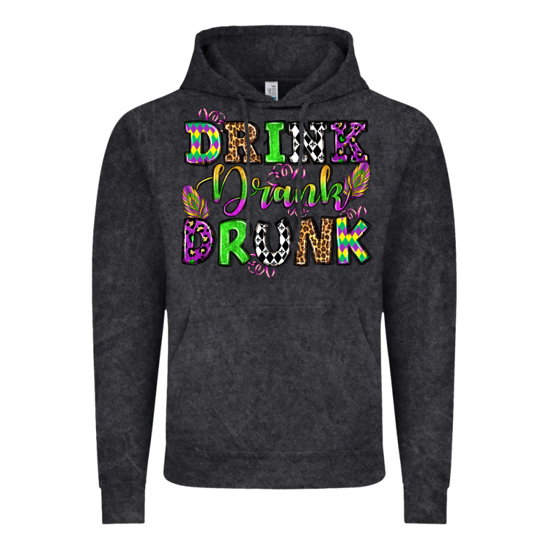 Drink Drank Drunk Mardi Gras Olivia Vintage Hoodie by OliviaCreatesArt | Teevron