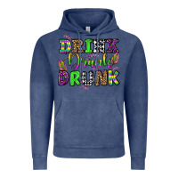 Vintage Denim drink drank drunk mardi gras olivia Vintage Hoodie - OliviaCreatesArt