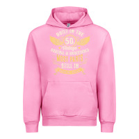 Fuchsia Pink Mens Vintage 1950s Built In The 50s Fifties Funny 70th Birthday Urban Hoodie - longCreatives