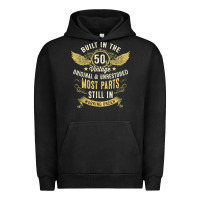Pigment Black Mens Vintage 1950s Built In The 50s Fifties Funny 70th Birthday Urban Hoodie - longCreatives