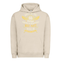 Pigment French Oak Mens Vintage 1950s Built In The 50s Fifties Funny 70th Birthday Urban Hoodie - longCreatives