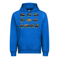 Cobalt Top Ten Best WW2 Tanks M4 Sherman Panzer IV Tiger II T34 Urban Hoodie - longCreatives