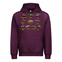 Mauve Wine Top Ten Best WW2 Tanks M4 Sherman Panzer IV Tiger II T34 Urban Hoodie - longCreatives
