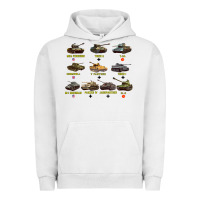 Pigment Lunar Rock Top Ten Best WW2 Tanks M4 Sherman Panzer IV Tiger II T34 Urban Hoodie - longCreatives