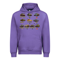 Tulip Top Ten Best WW2 Tanks M4 Sherman Panzer IV Tiger II T34 Urban Hoodie - longCreatives
