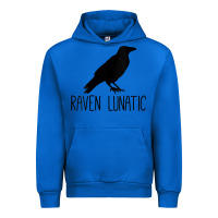 Cobalt Womens Raven Lunatic, Funny Bird Lover Gift Men Women Kids Urban Hoodie - longCreatives
