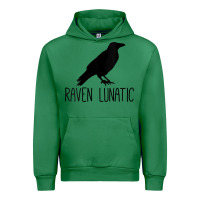 Emerald Womens Raven Lunatic, Funny Bird Lover Gift Men Women Kids Urban Hoodie - longCreatives