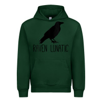 Forest Green Womens Raven Lunatic, Funny Bird Lover Gift Men Women Kids Urban Hoodie - longCreatives