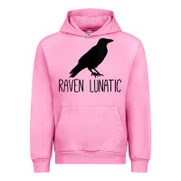 Fuchsia Pink Womens Raven Lunatic, Funny Bird Lover Gift Men Women Kids Urban Hoodie - longCreatives