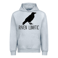 Heather Grey Womens Raven Lunatic, Funny Bird Lover Gift Men Women Kids Urban Hoodie - longCreatives