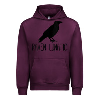 Mauve Wine Womens Raven Lunatic, Funny Bird Lover Gift Men Women Kids Urban Hoodie - longCreatives