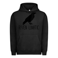 Pigment Black Womens Raven Lunatic, Funny Bird Lover Gift Men Women Kids Urban Hoodie - longCreatives