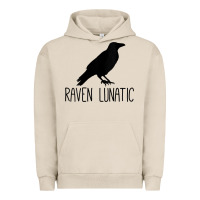 Pigment French Oak Womens Raven Lunatic, Funny Bird Lover Gift Men Women Kids Urban Hoodie - longCreatives