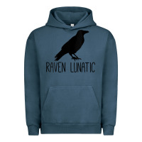Pigment Midnight Navy Womens Raven Lunatic, Funny Bird Lover Gift Men Women Kids Urban Hoodie - longCreatives