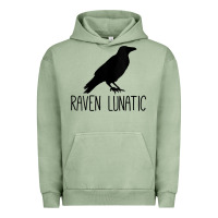 Pigment Oil Green Womens Raven Lunatic, Funny Bird Lover Gift Men Women Kids Urban Hoodie - longCreatives