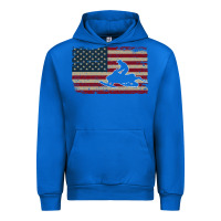 Cobalt Snowmobile USA Flag Snow Sled Patriotic Snowmobiling Gift Urban Hoodie - longCreatives