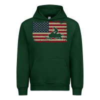 Forest Green Snowmobile USA Flag Snow Sled Patriotic Snowmobiling Gift Urban Hoodie - longCreatives