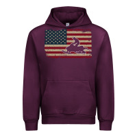 Mauve Wine Snowmobile USA Flag Snow Sled Patriotic Snowmobiling Gift Urban Hoodie - longCreatives