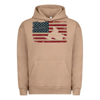 Pigment Burro Snowmobile USA Flag Snow Sled Patriotic Snowmobiling Gift Urban Hoodie - longCreatives
