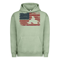 Pigment Oil Green Snowmobile USA Flag Snow Sled Patriotic Snowmobiling Gift Urban Hoodie - longCreatives