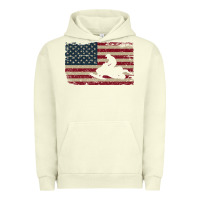 Pigment Pistachio Snowmobile USA Flag Snow Sled Patriotic Snowmobiling Gift Urban Hoodie - longCreatives
