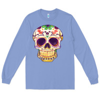 Colony Blue Cinco de mayo skull Long Sleeve Tee - FaDigitalArtStudio