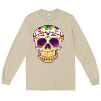 Mushroom Cinco de mayo skull Long Sleeve Tee - FaDigitalArtStudio
