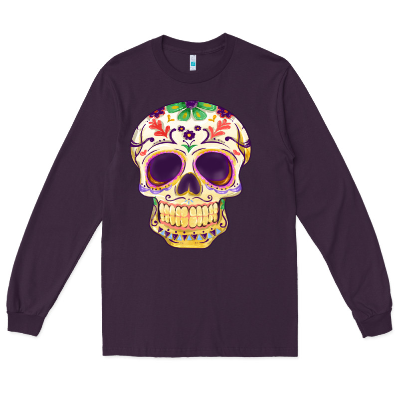 Cinco De Mayo Skull Long Sleeve Tee by FaDigitalArtStudio | Teevron
