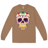 Toasted Coconut Cinco de mayo skull Long Sleeve Tee - FaDigitalArtStudio
