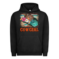 Pigment Black cowgirl hat flowers leopard and  leather Urban Hoodie - AdoDesignShop