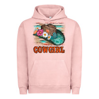 Pigment Salmon cowgirl hat flowers leopard and  leather Urban Hoodie - AdoDesignShop