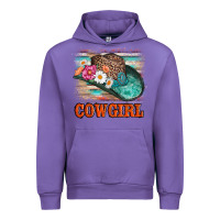 Tulip cowgirl hat flowers leopard and  leather Urban Hoodie - AdoDesignShop