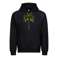 Black Tropical Palm Tree Urban Hoodie - longCreatives