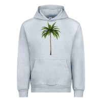 Heather Grey Tropical Palm Tree Urban Hoodie - longCreatives