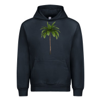Navy Tropical Palm Tree Urban Hoodie - longCreatives