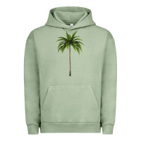 Pigment Oil Green Tropical Palm Tree Urban Hoodie - longCreatives